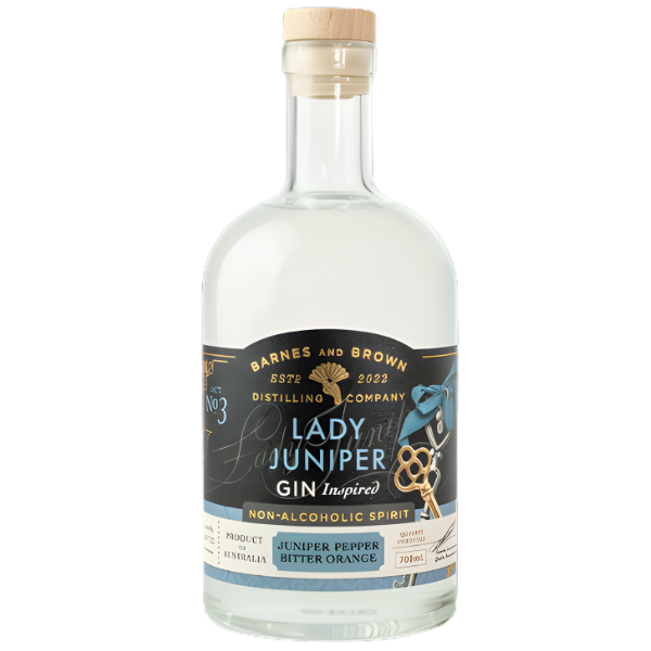 Barnes and Brown Lady Juniper Gin | Premium Alcohol-Free Gin | Bright Juniper & Botanical Notes | Alcohol-Free Alternative for Cocktails | 700 ml