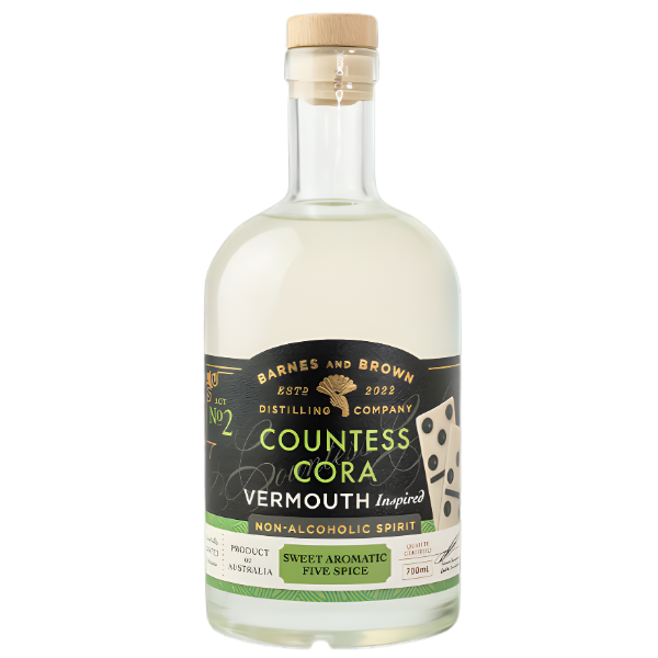 Barnes and Brown Countess Cora Vermouth | Premium Alcohol Free Vermouth | Aromatic Herbal Spice Notes | Alcohol Free Alternative for Cocktails | 700 ml