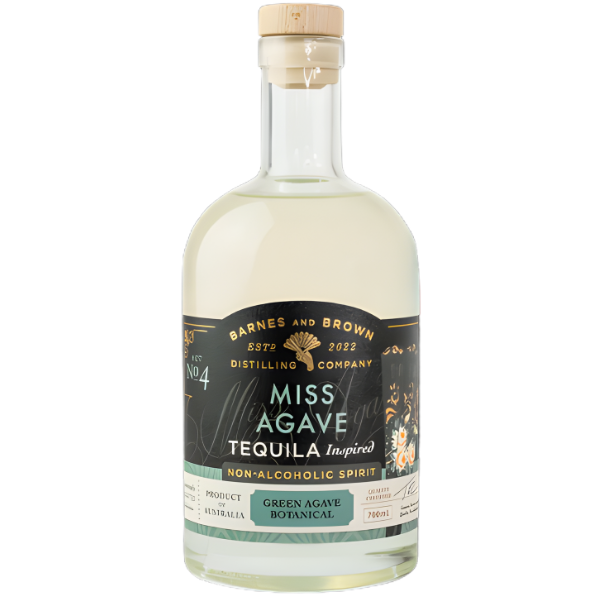Barnes and Brown Miss Agave Tequila | Premium Alcohol-Free Tequila | Fresh Agave & Citrus Notes | Alcohol-Free Alternative for Cocktails | 700 ml