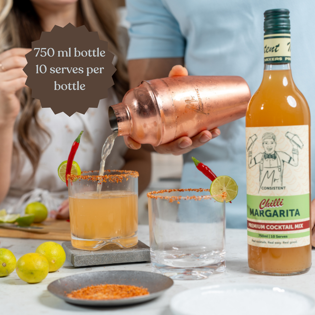 Mr. Consistent Chilli Margarita - Non-Alcoholic 750ml
