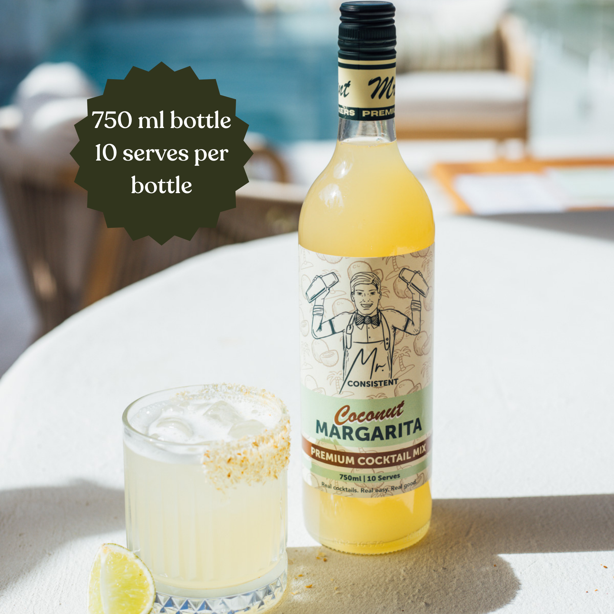 Mr. Consistent Coconut Margarita Mixer – Non-Alcoholic 750 ml