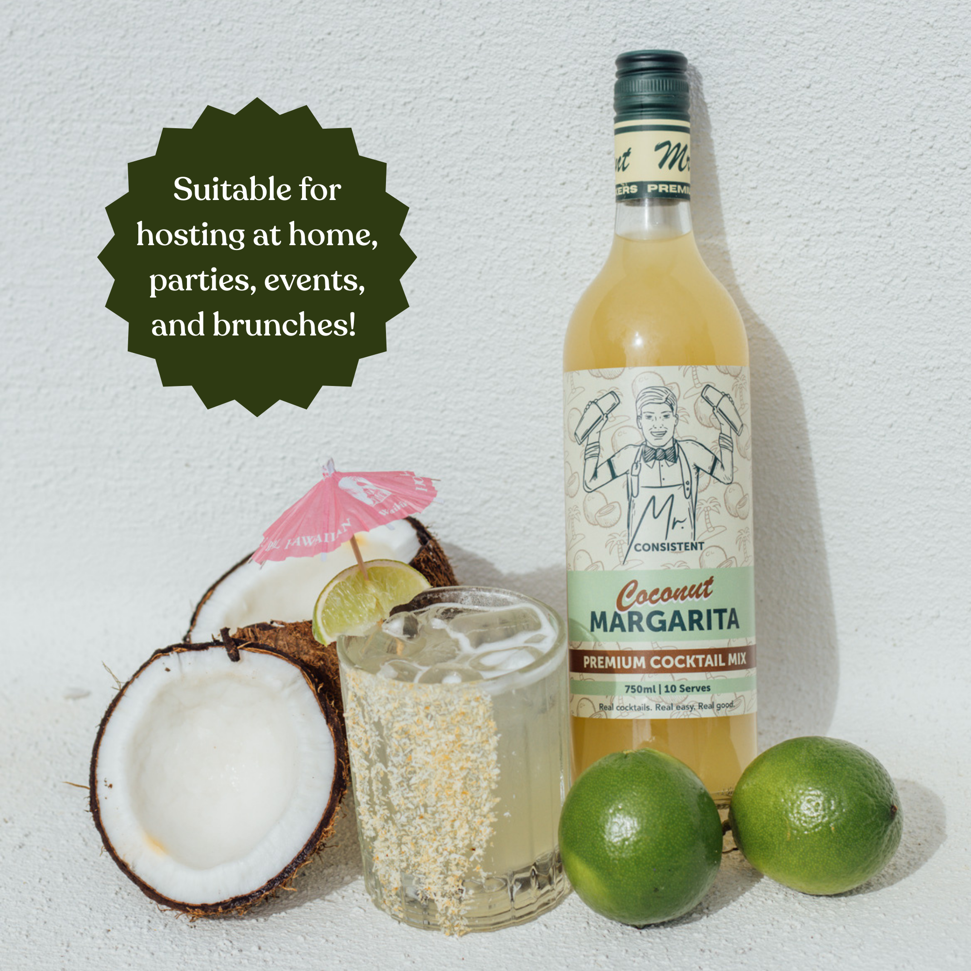 Mr. Consistent Coconut Margarita Mixer – Non-Alcoholic 750 ml