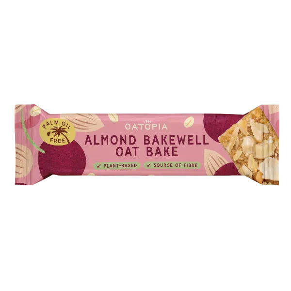 Oatopia Almond Bakewell Oat Bake Bar | Vegan Plant-Based Snack