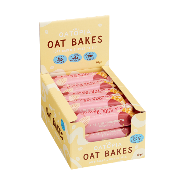 Oatopia Almond Bakewell Oat Bake Bar | Vegan Plant-Based Snack