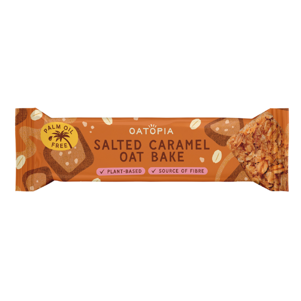 Oatopia Salted Caramel Oat Bake Bar | Vegan Plant-Based Snack