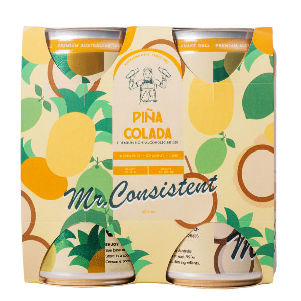 Mr. Consistent Piña Colada | Ready-to-Drink Can | Pack of 4 | 250mlx4