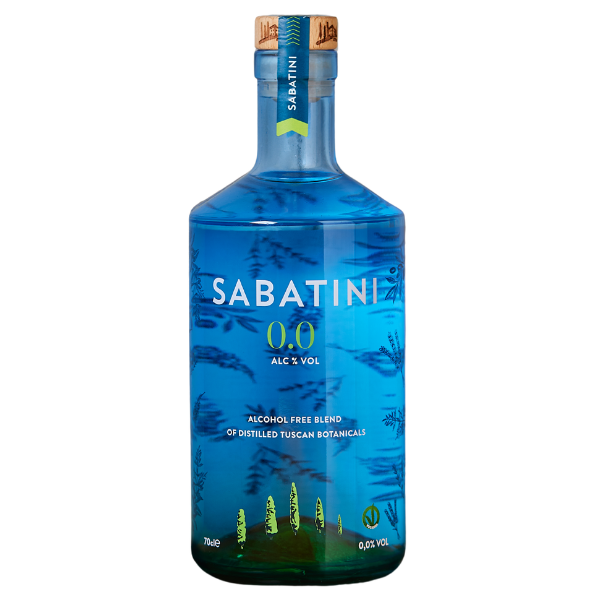Sabatini 0.0 | Premium Alcohol-Free Gin | Tuscan Botanicals | Zero Alcohol Spirit Alternative | 700ml
