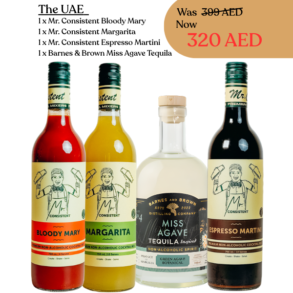 The UAE Bundle | Non-Alcoholic Cocktail &amp; Spirit Set — Mr. Consistent &amp; Barnes &amp; Brown (4 Bottles)