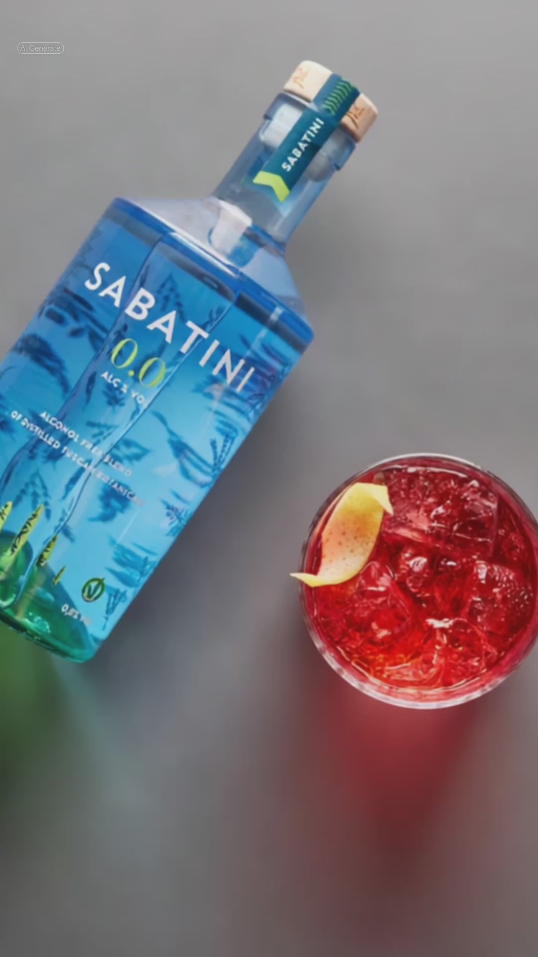 Sabatini 0.0 | Premium Alcohol-Free Gin | Tuscan Botanicals | Zero Alcohol Spirit Alternative | 700ml