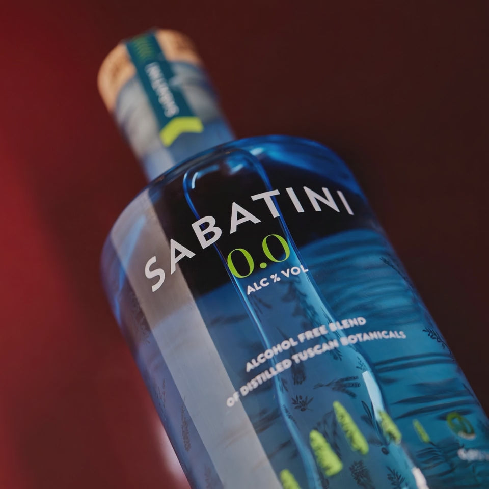 Sabatini 0.0 | Premium Alcohol-Free Gin | Tuscan Botanicals | Zero Alcohol Spirit Alternative | 700ml